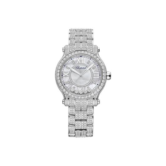 Chopard Happy Sport watch in 18k ethical white gold