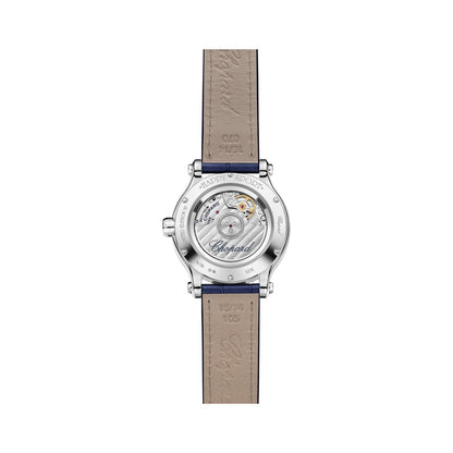 Chopard Happy Sport watch in 18k ethical white gold with moving diamonds, view 2