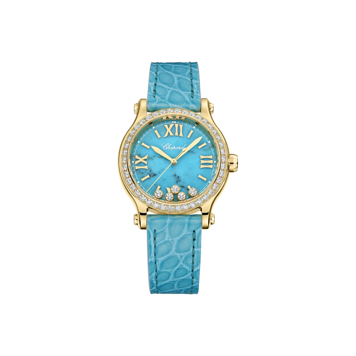 Chopard Happy Sport watch in 18k ethical yellow gold