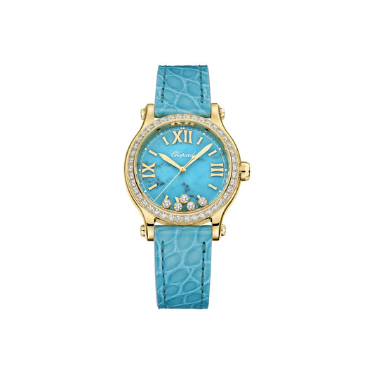 Chopard Happy Sport watch in 18k ethical yellow gold