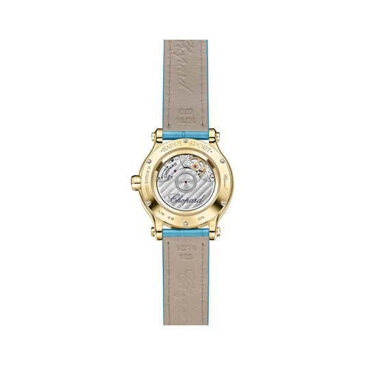 Chopard Happy Sport watch in 18k ethical yellow gold, view 2