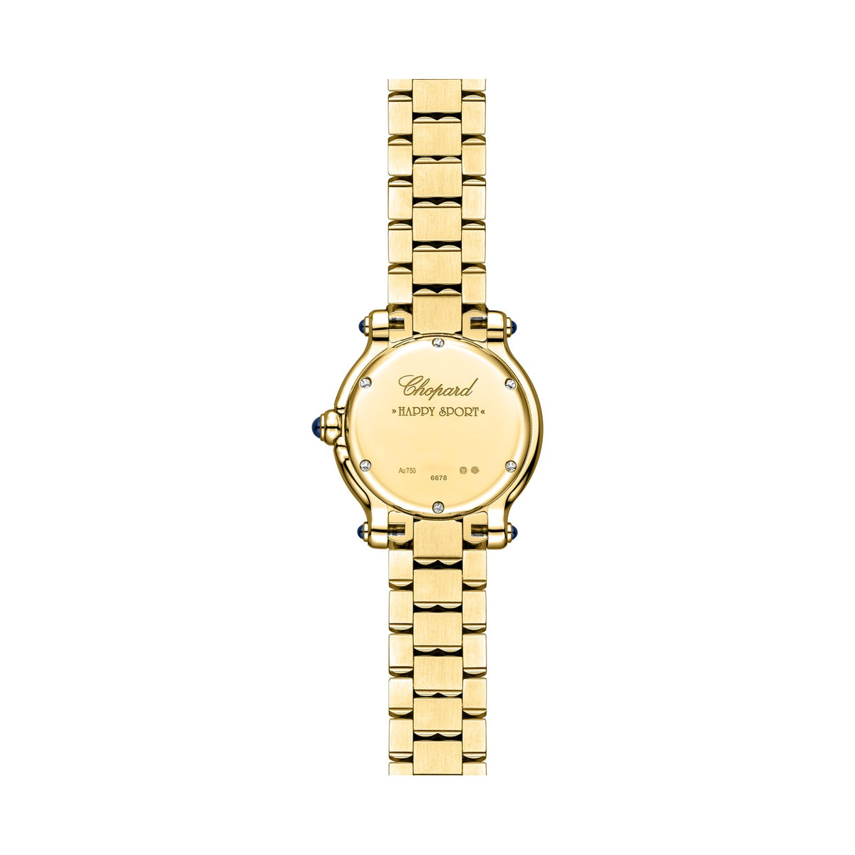 Chopard Happy Sport watch in 18k ethical yellow gold, view 2