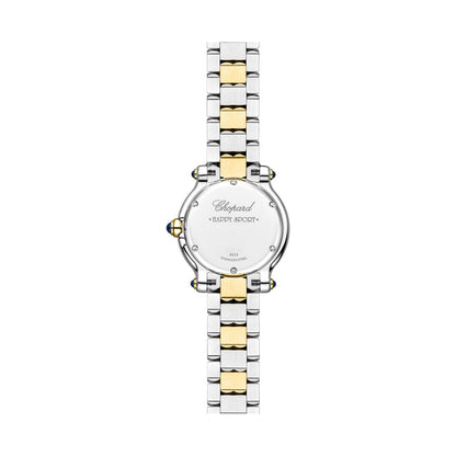 Chopard Happy Sport watch in 18k ethical yellow gold and stainless steel with diamonds, view 2