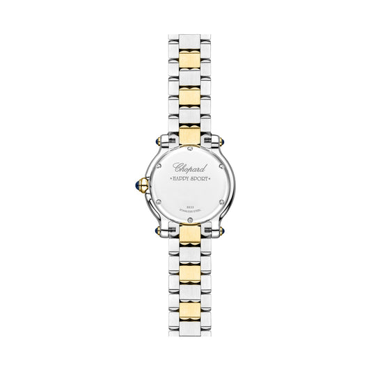 Chopard Happy Sport watch in 18k ethical yellow gold and stainless steel with diamonds, view 2