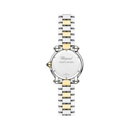 Chopard Happy Sport watch in 18k ethical yellow gold and stainless steel with diamonds, view 2