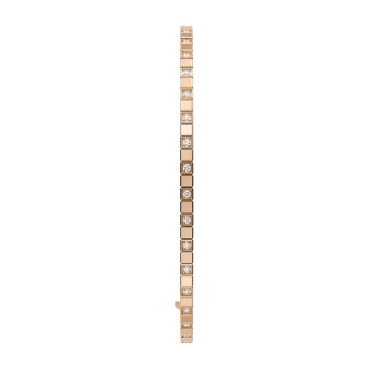 Chopard Ice Cube bangle in 18k ethical rose gold with diamonds view 2