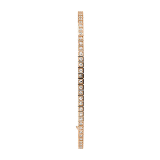 Chopard Ice Cube bangle in 18k ethical rose gold with diamonds view 2
