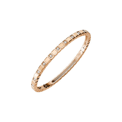 Chopard Ice Cube bangle in 18k ethical rose gold with diamonds
