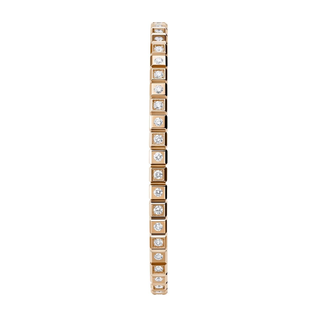 Chopard Ice Cube bangle in 18k ethical rose gold with diamonds view 2