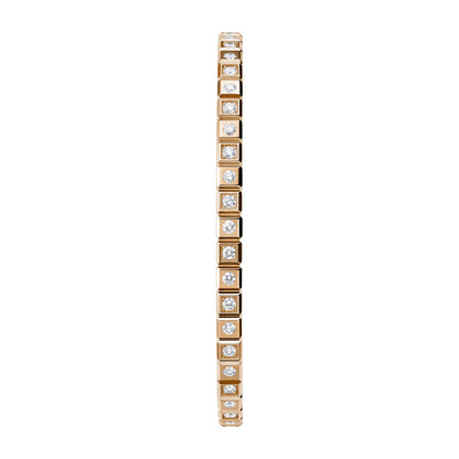Chopard Ice Cube bangle in 18k ethical rose gold with diamonds view 2