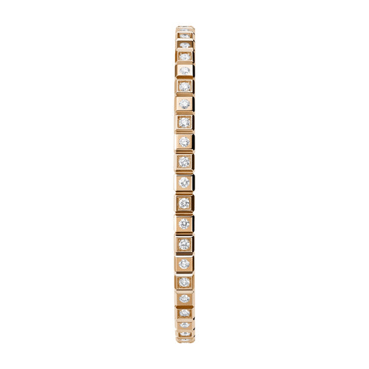 Chopard Ice Cube bangle in 18k ethical rose gold with diamonds view 2