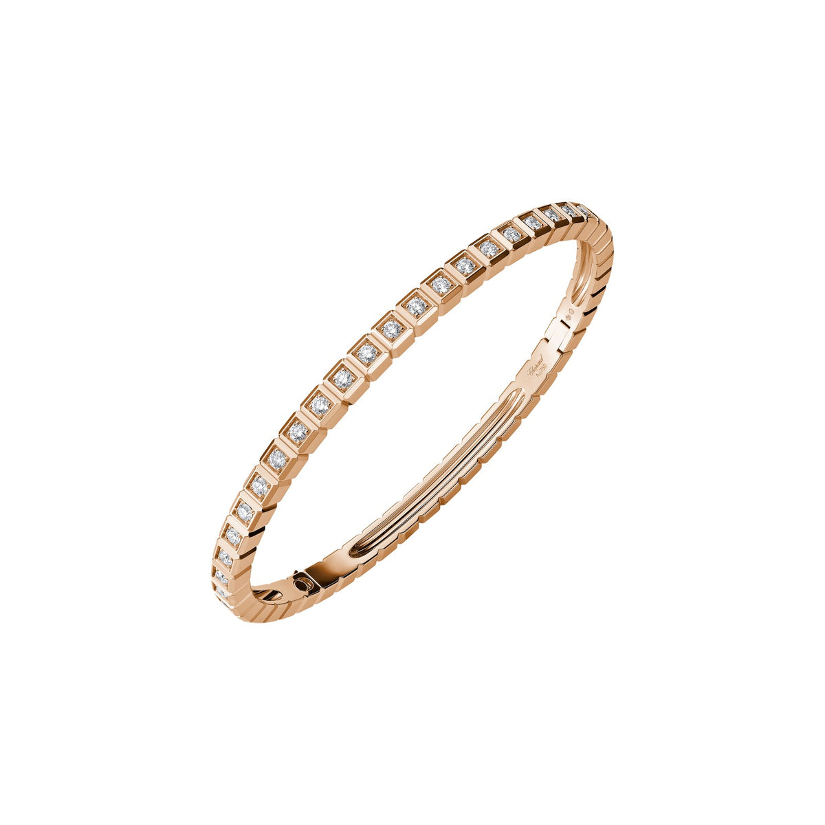 Chopard Ice Cube bangle in 18k ethical rose gold with diamonds