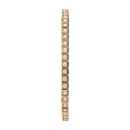 Chopard Ice Cube bangle in 18k ethical rose gold with diamonds view 2