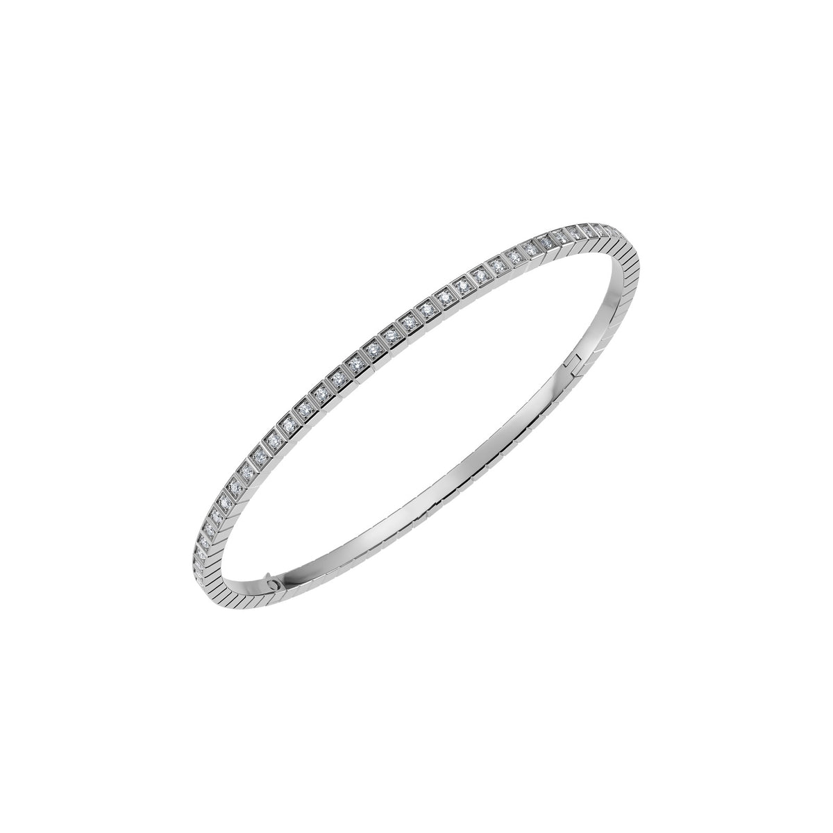 Chopard Ice Cube bangle in 18k ethical white gold with diamonds
