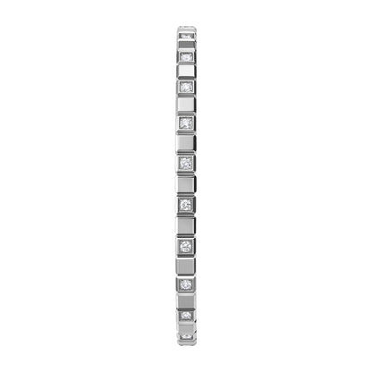 Chopard Ice Cube bangle in 18k ethical white gold with diamonds view 2