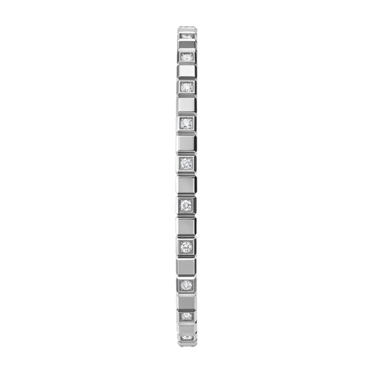 Chopard Ice Cube bangle in 18k ethical white gold with diamonds view 2