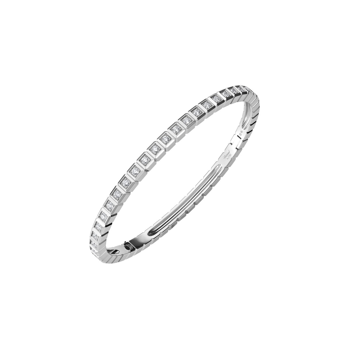 Chopard Ice Cube bangle in 18k ethical white gold with diamonds