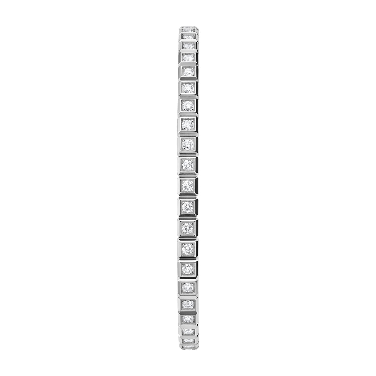 Chopard Ice Cube bangle in 18k ethical white gold with diamonds view 2