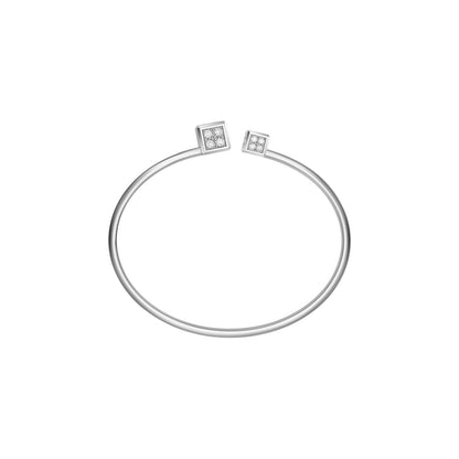Chopard Ice Cube bangle in 18k ethical white gold with diamonds view 3