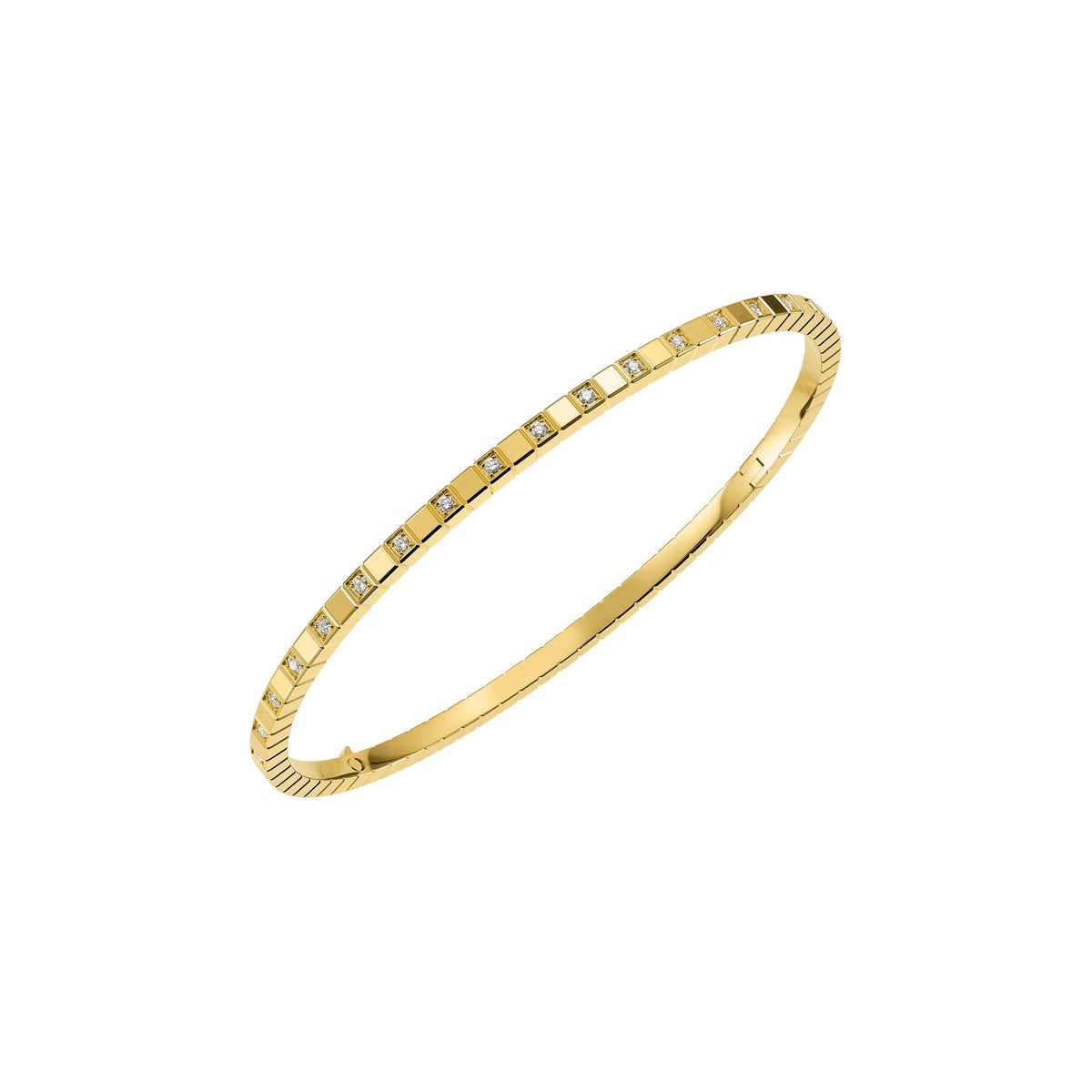 Chopard Ice Cube bangle in 18k ethical yellow gold with diamonds
