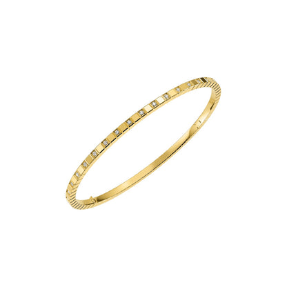 Chopard Ice Cube bangle in 18k ethical yellow gold with diamonds