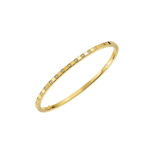 Chopard Ice Cube bangle in 18k ethical yellow gold with diamonds