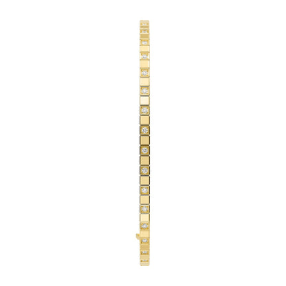Chopard Ice Cube bangle in 18k ethical yellow gold with diamonds view 2