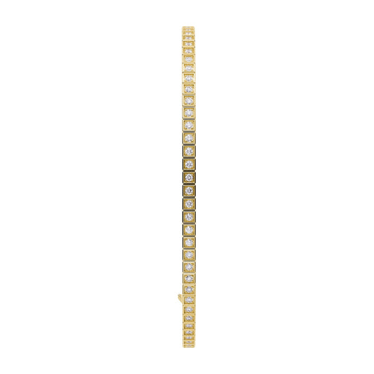 Chopard Ice Cube bangle in 18k ethical yellow gold with diamonds view 2