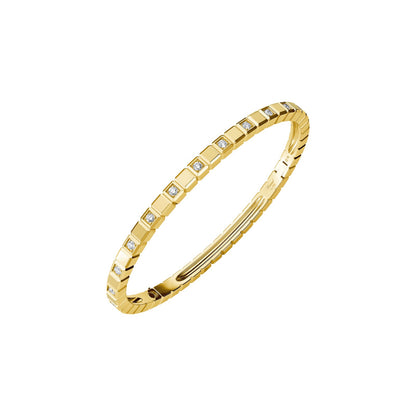 Chopard Ice Cube bangle in 18k ethical yellow gold with diamonds