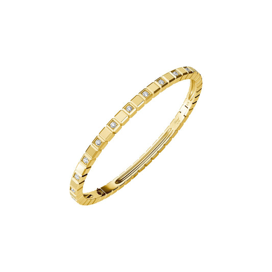 Chopard Ice Cube bangle in 18k ethical yellow gold with diamonds