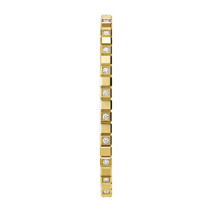 Chopard Ice Cube bangle in 18k ethical yellow gold with diamonds view 2
