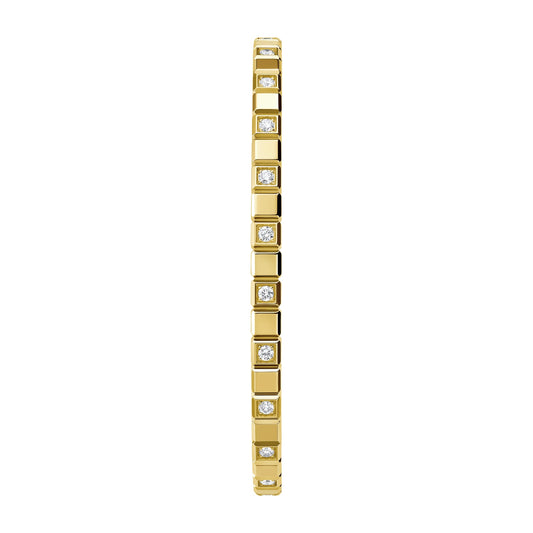 Chopard Ice Cube bangle in 18k ethical yellow gold with diamonds view 2