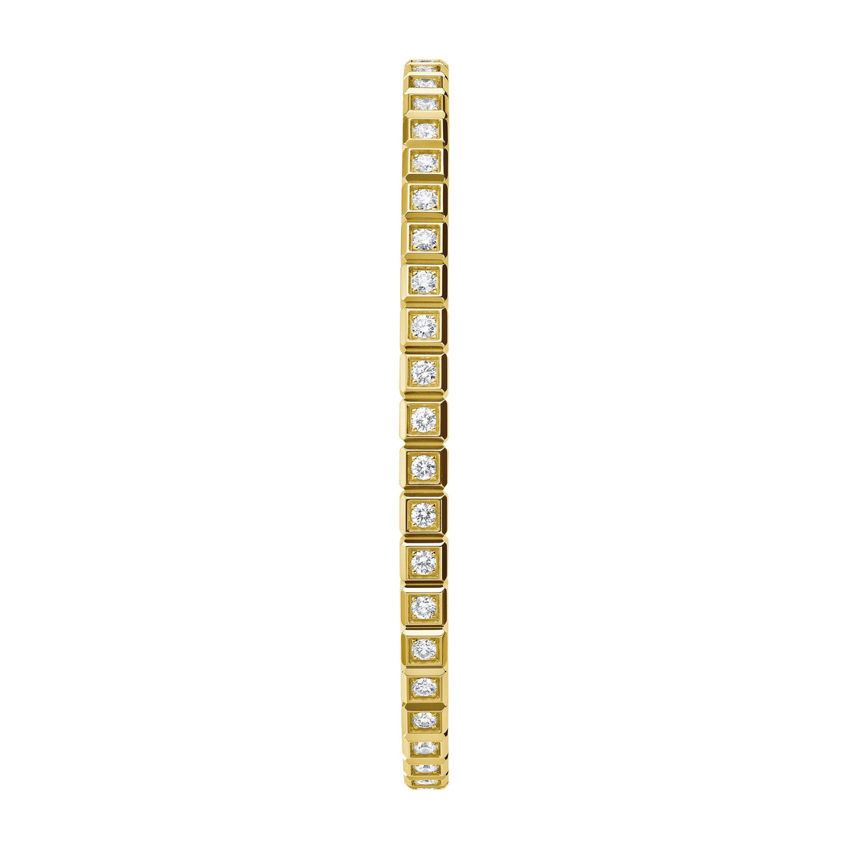 Chopard Ice Cube bangle in 18k ethical yellow gold with diamonds view 2