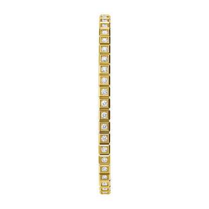 Chopard Ice Cube bangle in 18k ethical yellow gold with diamonds view 2