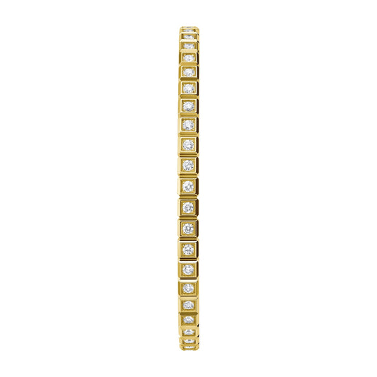 Chopard Ice Cube bangle in 18k ethical yellow gold with diamonds view 2
