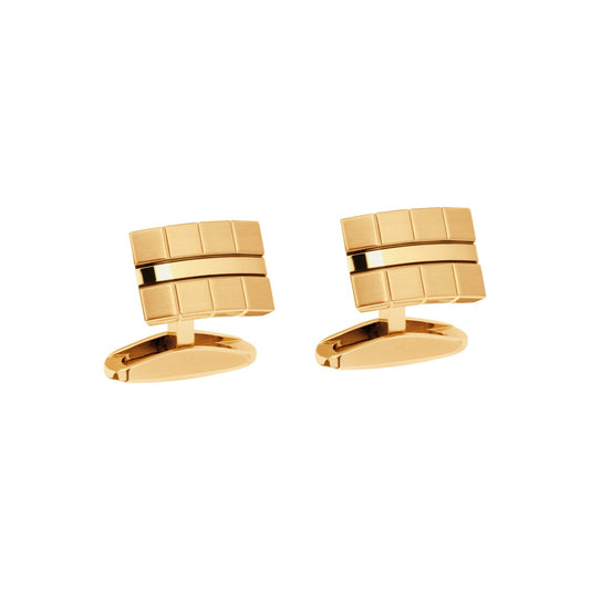 Chopard Ice Cube cufflinks in stainless steel with yellow gold tone finish