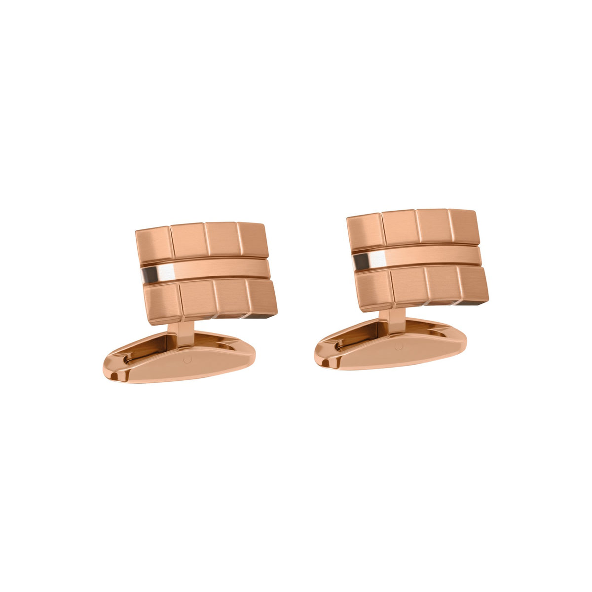 Chopard Ice Cube cufflinks in metal with rose gold tone finish