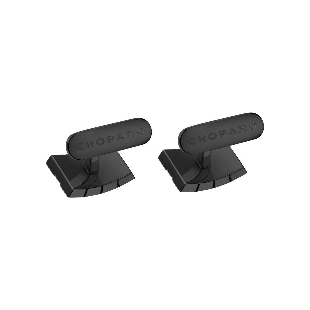 Chopard Ice Cube cufflinks in stainless steel view 2