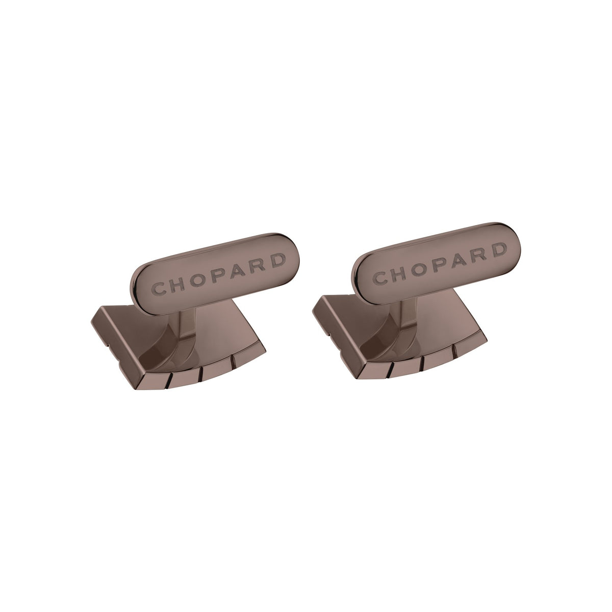 Chopard Ice Cube cufflinks in stainless steel view 2