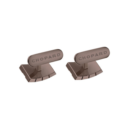 Chopard Ice Cube cufflinks in stainless steel view 2