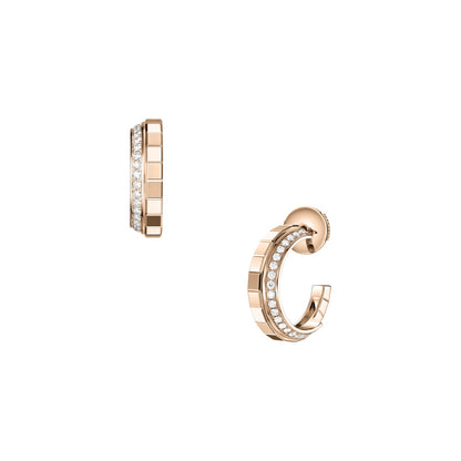Chopard Ice Cube earrings in 18k ethical rose gold with diamonds