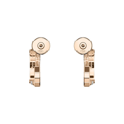 Chopard Ice Cube earrings in 18k ethical rose gold with diamonds view 4