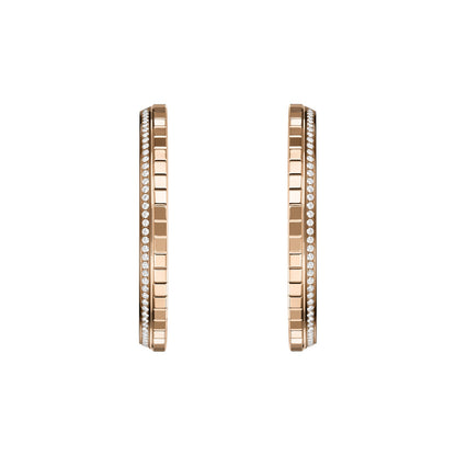Chopard Ice Cube earrings in 18k ethical rose gold with diamonds view 3
