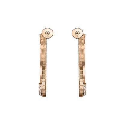 Chopard Ice Cube earrings in 18k ethical rose gold with diamonds view 4