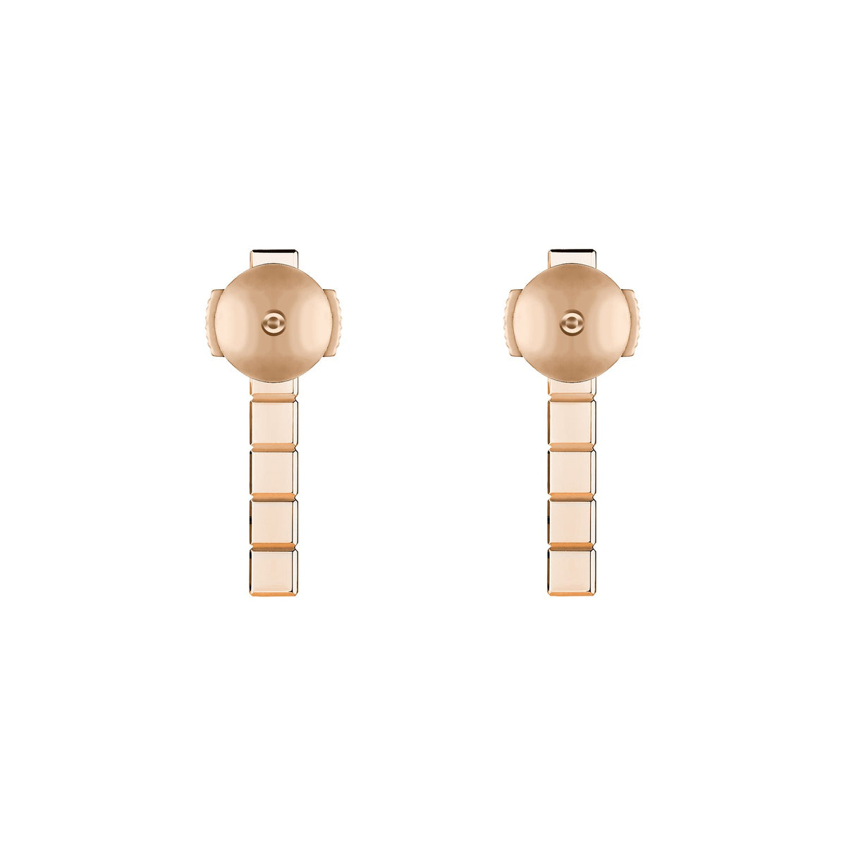 Chopard Ice Cube earrings in 18k ethical rose gold with diamonds view 4