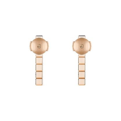 Chopard Ice Cube earrings in 18k ethical rose gold with diamonds view 4