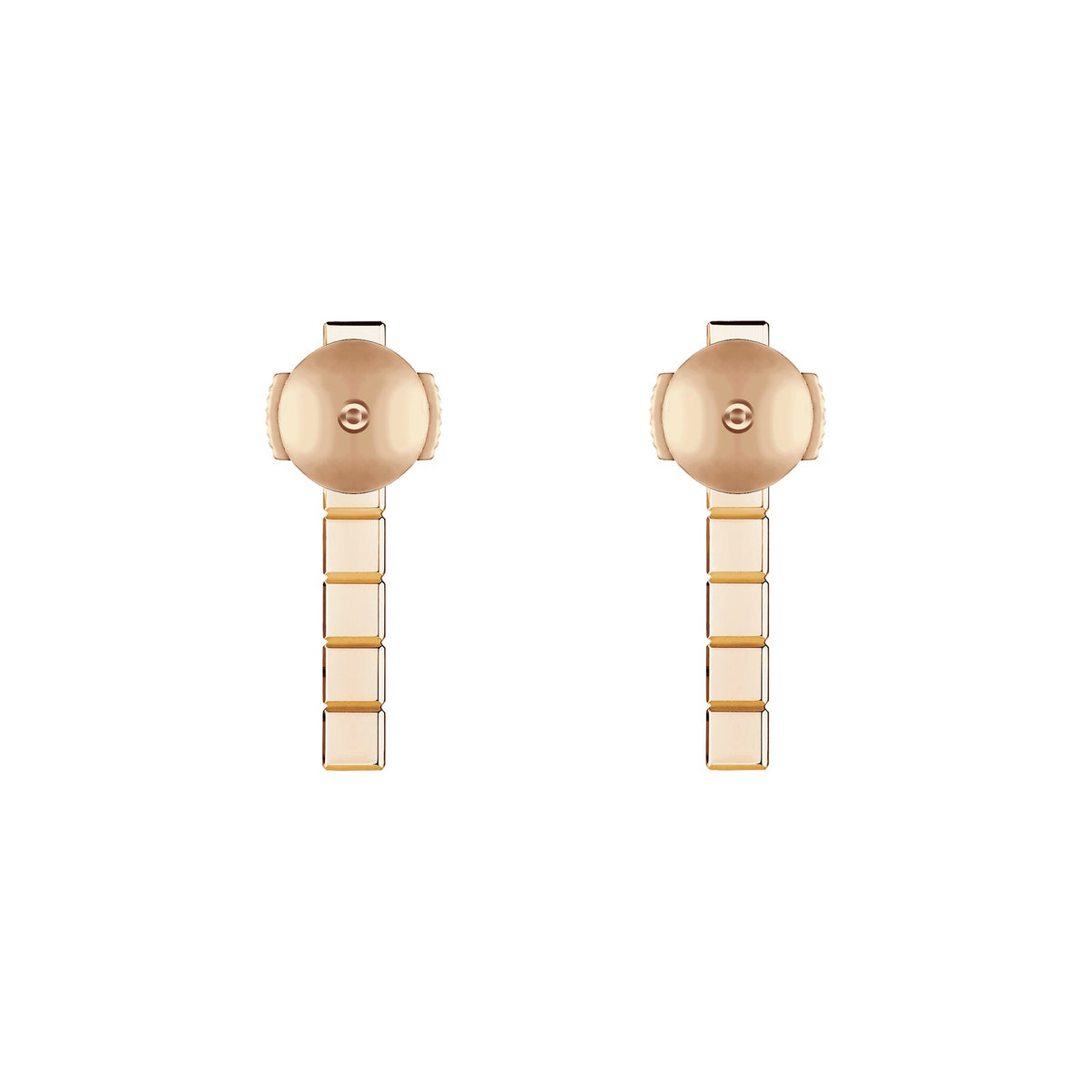 Chopard Ice Cube earrings in 18k ethical rose gold with diamonds view 4