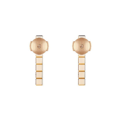 Chopard Ice Cube earrings in 18k ethical rose gold with diamonds view 4