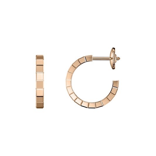 Chopard Ice Cube earrings in 18k ethical rose gold view 2