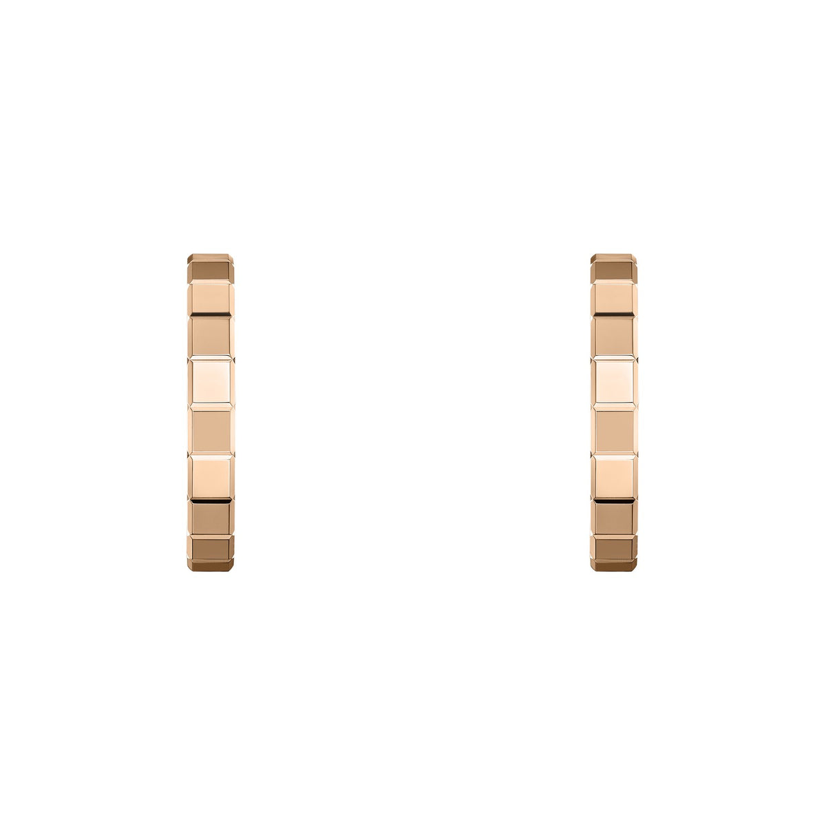 Chopard Ice Cube earrings in 18k ethical rose gold view 3